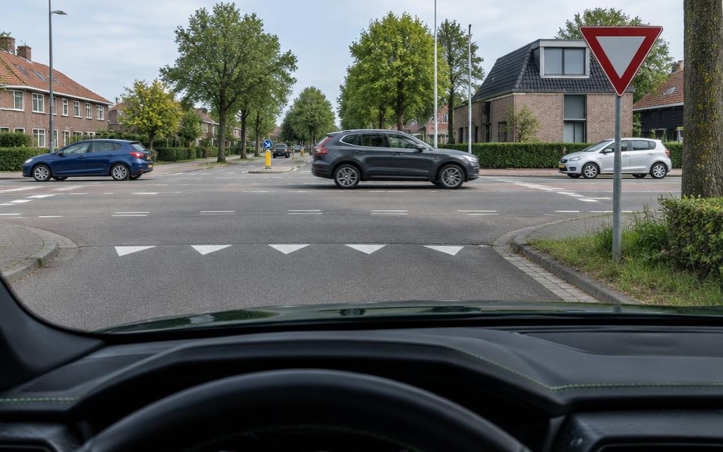 Nederlands kruispunt gezien vanuit de Urus